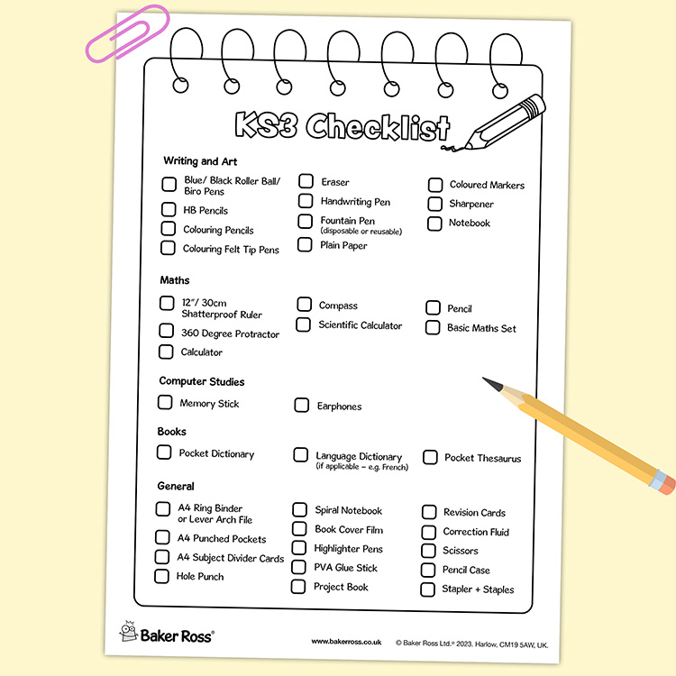 KS3 Checklist