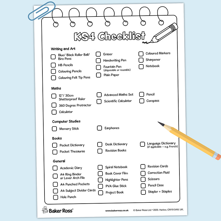 KS4 Checklist