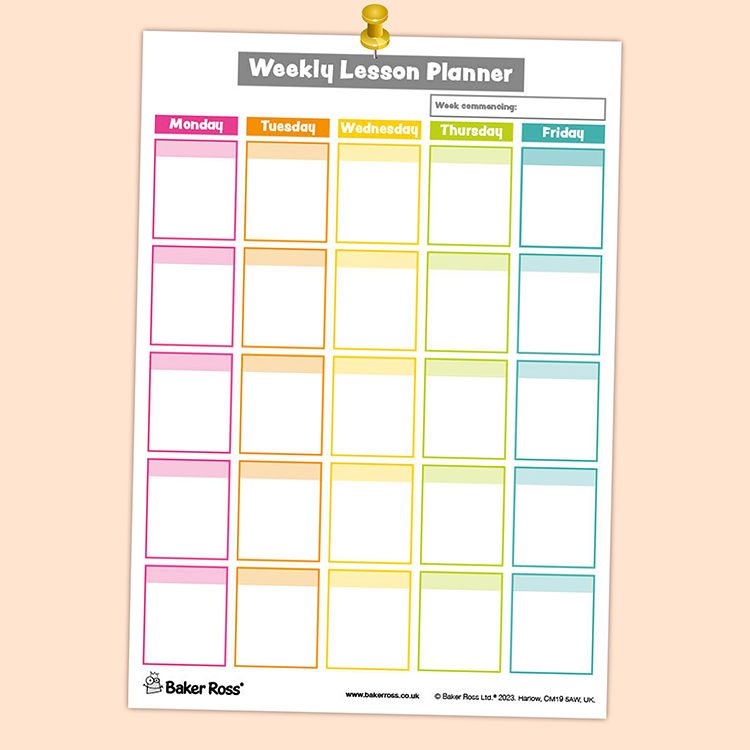 Teacher Weekly Planner