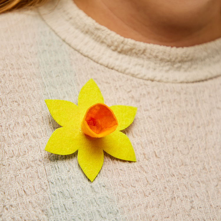 Daffodil Felt Brooch