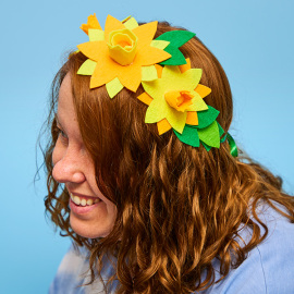 Felt Daffodil Headband