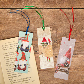 Upcycled Christmas Cards Bookmarks