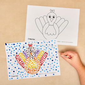 Thanksgiving Turkey Dot Painting