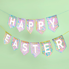 Foam Marbling Easter Bunting