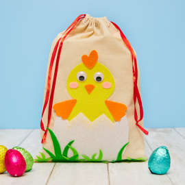 Easter Chick Fabric Sack