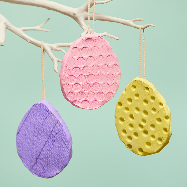 Pastel Embossed Egg Decorations