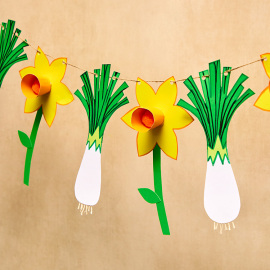 Leek and Daffodil Bunting