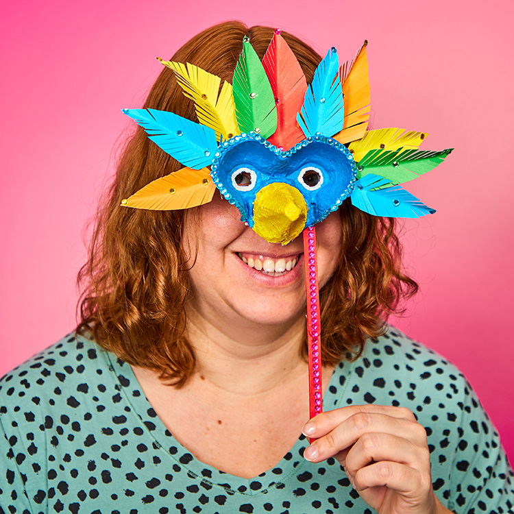 Egg Carton Rainbow Mask