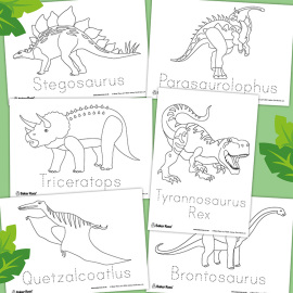 Dinosaur Colouring Worksheets