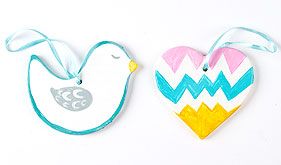 Bird and Heart Decorations