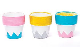 Colourblock Flower Pots