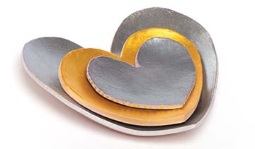 Clay Stacking Heart Plates