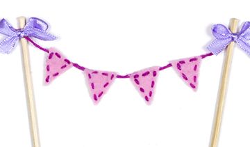 Bunting Cupcake Topper