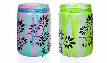 Stencil Lanterns