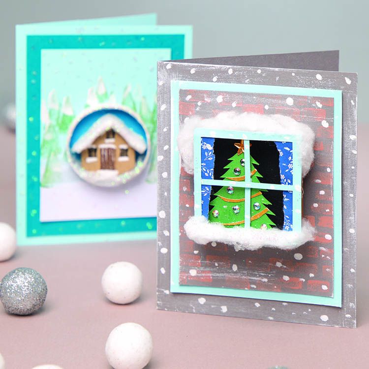 3D Christmas Window Cards