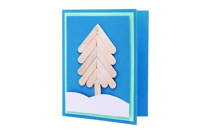 Herringbone Tree Card