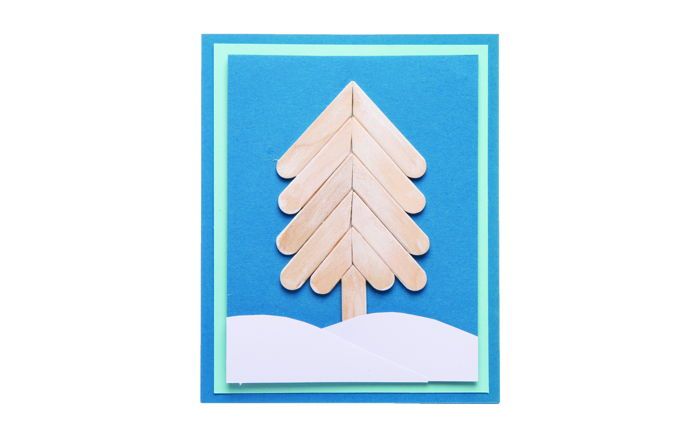 Herringbone Tree Card