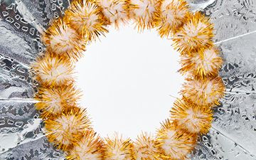 Metallic Doily Wreath