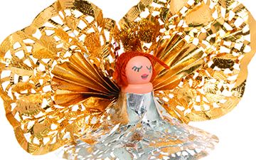 Metallic Doily Angel