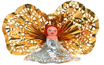 Metallic Doily Angel