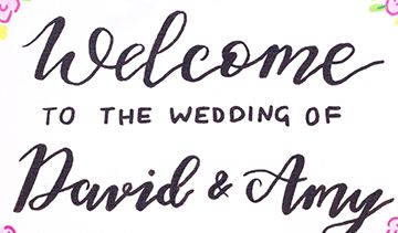 Wedding Sign Reverse Canvas