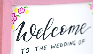 Wedding Sign Reverse Canvas