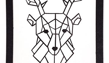 Geometric Stag Reverse Canvas