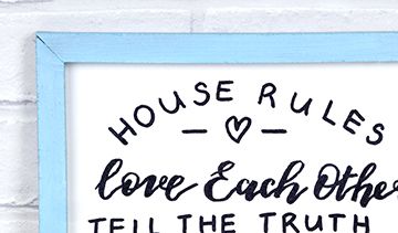 HOUSE RULES Reverse Canvas