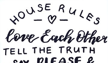 HOUSE RULES Reverse Canvas