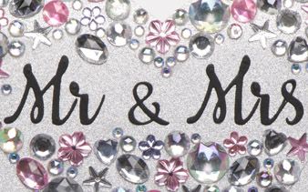 ‘Mr & Mrs’ Jewelled Wedding Card