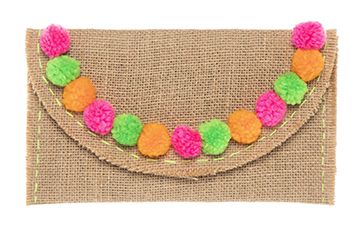 Hessian Clutch Bag