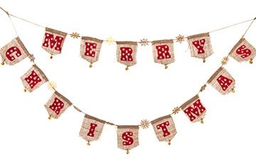 Mini Hessian Christmas Garland