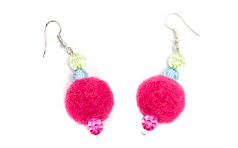 Felt Ball Earrings