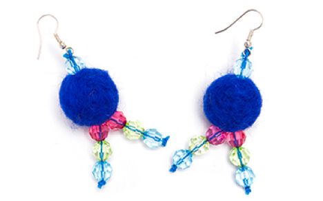 Felt Ball Earrings