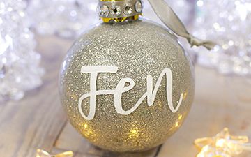 Personalised Glitter Baubles