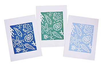 Seashell Lino Prints