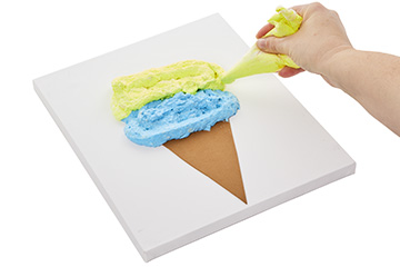 Puffy Paint Ice Cream Canvas