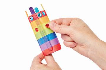 Rainbow Cardboard Tube French Knitter