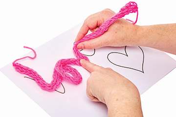 French Knitting Love Sign