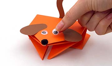 Jumping Origami Dog