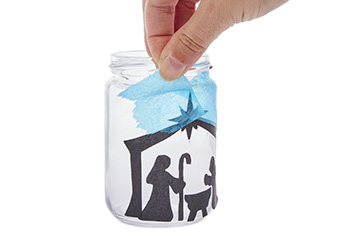 Secret Silhouette Nativity Jar