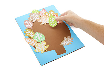 Leaf Stamp & Stencil Tree Project