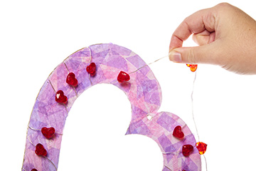 Heart LED String Light Wreath