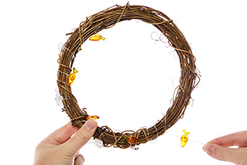 Easter Bunny and Carrot LED String Light Wreath