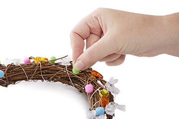 Easter Bunny and Carrot LED String Light Wreath