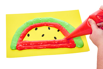 Watermelon Puffy Painting