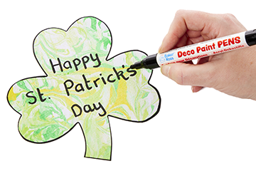 Shamrock Marbling Card