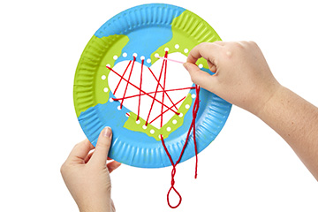 Love the Earth Paper Plate Threading