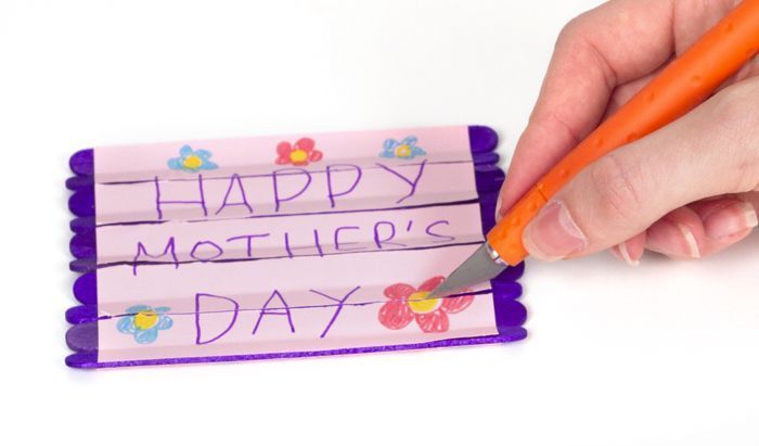 Mother’s Day Folding Pop Stick Card