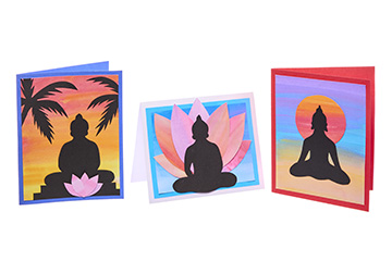 Buddhist Silhouette Cards